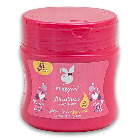 Playgirl, Flirtatious Body Cream 5 Oil Hydra-plus & Jojoba Oil 48H Moisture 400ml - Cosmetic Connection