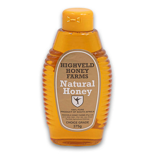 Highveld Honey Farms, Natural Sub-tropical Honey 100% Pure Choice Grade 375g - Cosmetic Connection