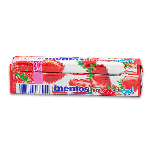 Mentos, Incredible Chew! Strawberry Flavoured Chewy Candy 10 Pieces / 47g - Cosmetic Connection