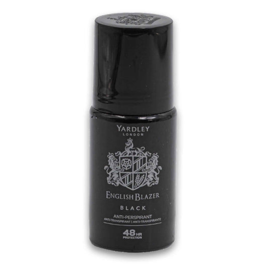 Yardley - London, English Blazer Black Anti-perspirant Roll On 48HR Protection 50ml - Cosmetic Connection