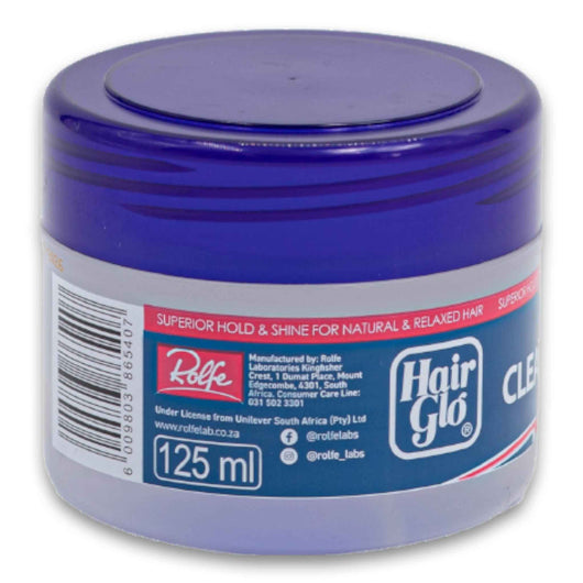 Hair Glo, Clear Freeze Gel Edge Control Superior Hold & Shine for Natural & Relaxed Hair 125ml - Cosmetic Connection