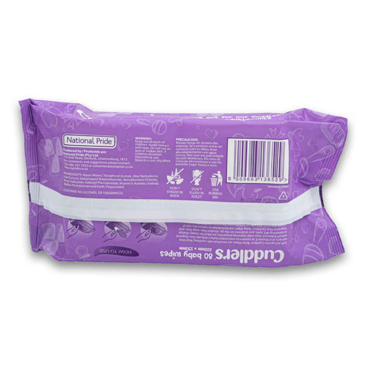 Cuddlers, Baby Wipes Soft & Gentle Soothing Aloe Vera Extracts and Vitamin E 80 Pack - Cosmetic Connection