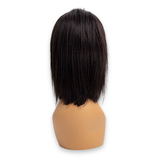 Rose, Human Hair Lace Front Wig 12" Straight 13x4 #1 | Natural Finish & Soft Texture – Mannequin not Included - Cosmetic Connection