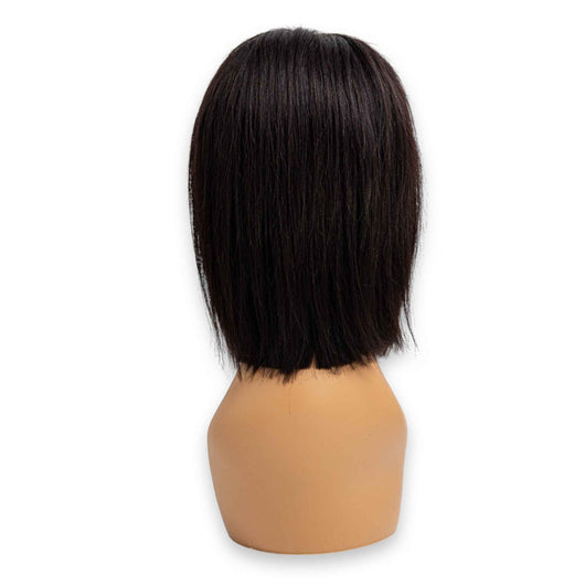 Rose, Human Hair Lace Front Wig 10" Straight 5x5 #1 | Natural Finish & Soft Texture – Mannequin not Included - Cosmetic Connection