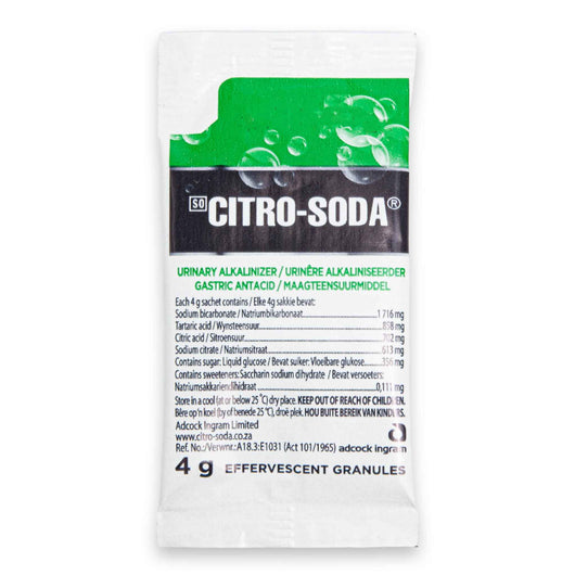 adcock ingram, Citro-Soda Effervescent Granules 4g | Urinary Alkalinizer & Gastric Antacid – Relieves Heartburn & Discomfort - Cosmetic Connection
