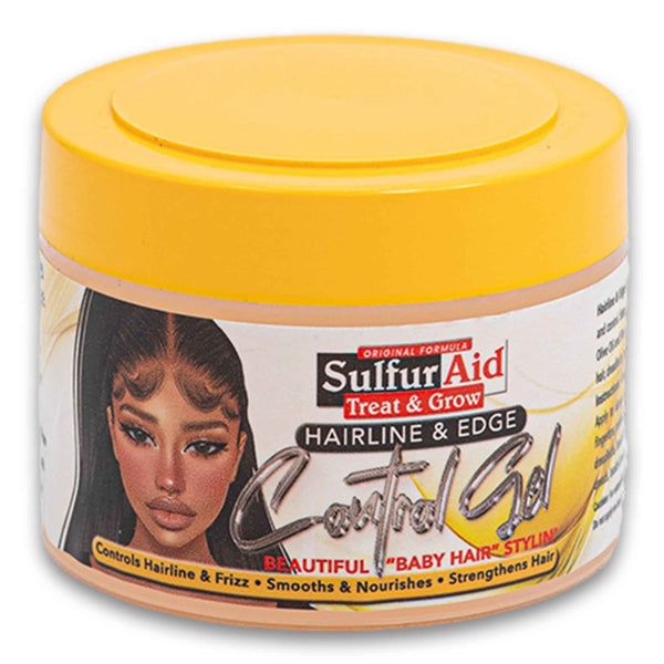 Sulfur Aid - Treat & Grow, Hairline & Edge Control Gel Smooths & Nourishes Non-flaking 125ml - Cosmetic Connection