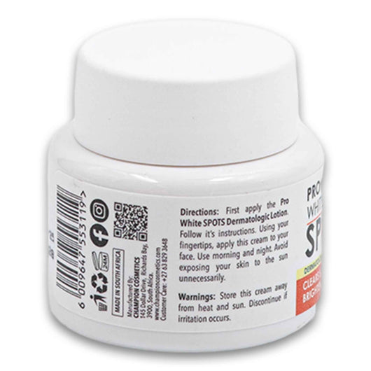 Pro White, Dermatologic Cream Clears Spots & Brightens Skin Complexion 50ml - Cosmetic Connection