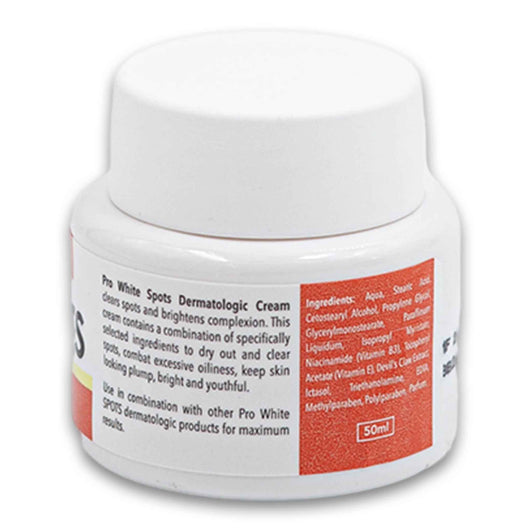 Pro White, Dermatologic Cream Clears Spots & Brightens Skin Complexion 50ml - Cosmetic Connection