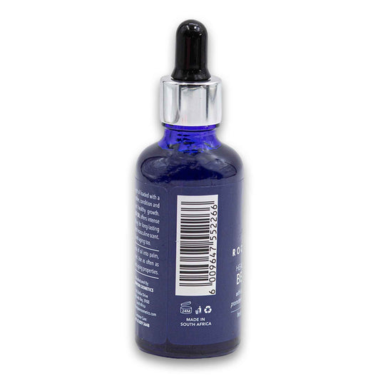 Rockefeller, Beard Oil Healthy Growth with Caffeine & Essential Oils Blue Masculine Fragrance 50ml - Cosmetic Connection