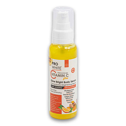 Pro White, Vitamin C Glow Bright Body Serum Anti-ageing Brightening 100ml - Cosmetic Connection