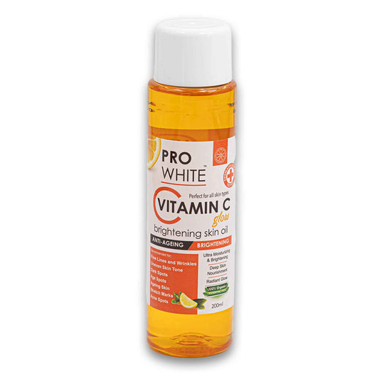 Pro White, Vitamin C Glow Brightening Skin Oil Anti-ageing 200ml - Cosmetic Connection