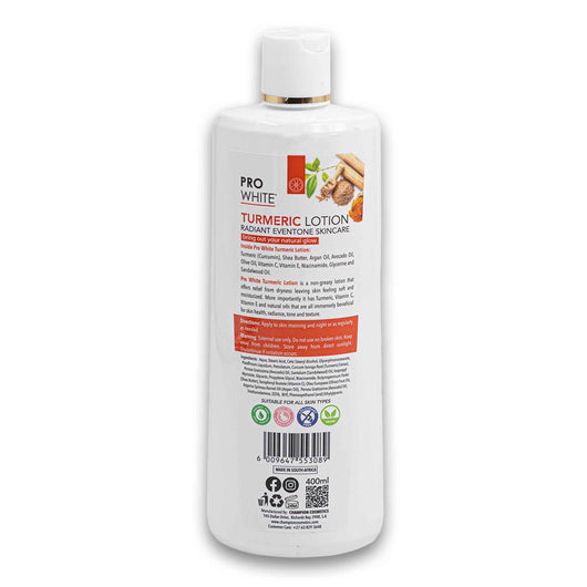 Pro White, Turmeric Radiant Eventone Skincare Lotion 400ml - Cosmetic Connection