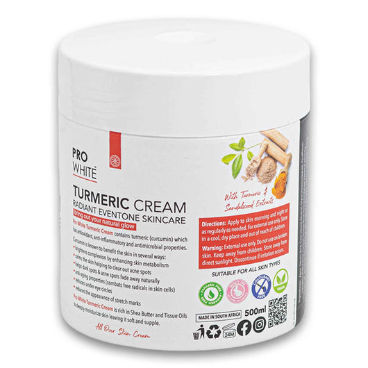 Pro White, Turmeric Radiant Eventone Skincare Cream 500ml - Cosmetic Connection