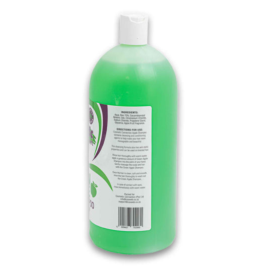Cosmetic Connection, Family Shampoo Green Apple for Clean & Shiny Hair pH Balanced 1L - Cosmetic Connection