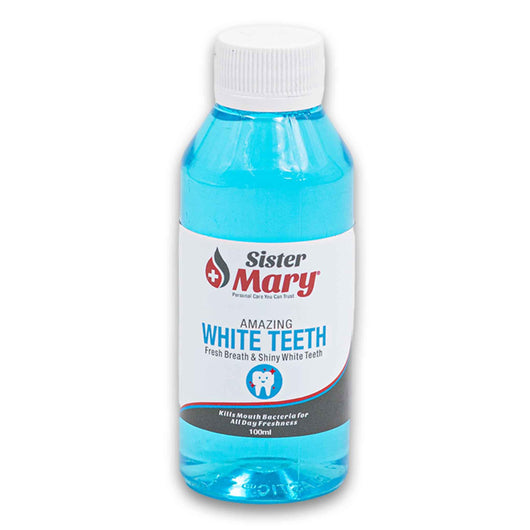 Sister Mary Personal Care, Amazing White Teeth Fresh Breath & Shine White Teeth Kills Bacteria 100ml - Cosmetic Connection