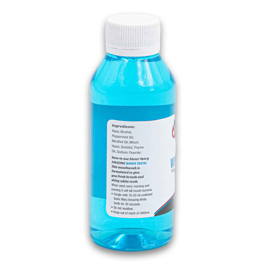 Sister Mary Personal Care, Amazing White Teeth Fresh Breath & Shine White Teeth Kills Bacteria 100ml - Cosmetic Connection