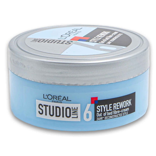 Loreal PARiS, Studio Line Style Rework 6 Out of Bed Fibre-cream 24HR Deconstructed Style 150ml - Cosmetic Connection