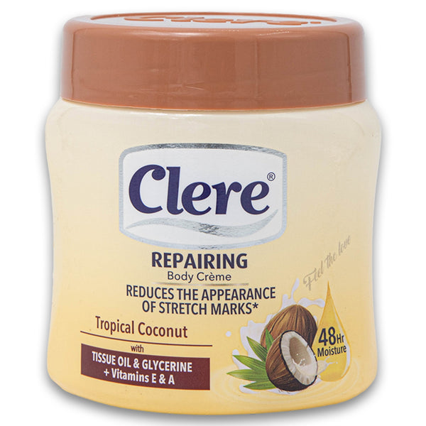 Clere, Repairing Body Creme Tissue Oil & Glycerine + Vitamins E & A 300ml - Cosmetic Connection