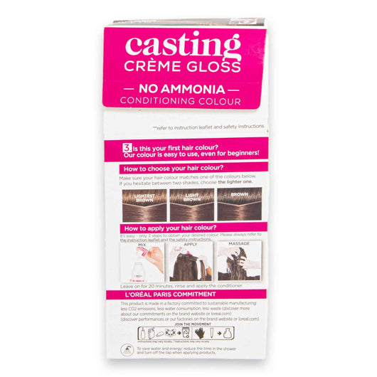 L’Oréal Paris, Casting Crème Gloss Hair Colour 515 Chocolate Truffle | No Ammonia Conditioning Colour with Honey - Cosmetic Connection