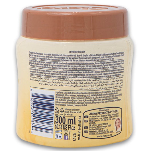 Clere, Repairing Body Creme Tissue Oil & Glycerine + Vitamins E & A 300ml - Cosmetic Connection