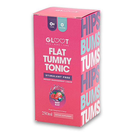 Gloot - Hips Bums & Tums, Flat Tummy Tonic Stimulant Free Weight Management Liquid Berry Blast 250ml - Cosmetic Connection