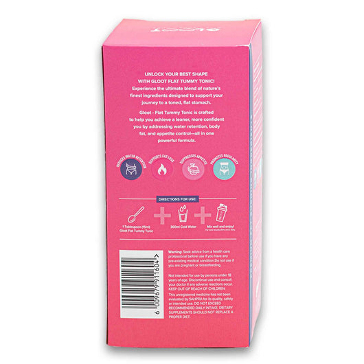 Gloot - Hips Bums & Tums, Flat Tummy Tonic Stimulant Free Weight Management Liquid Berry Blast 250ml - Cosmetic Connection