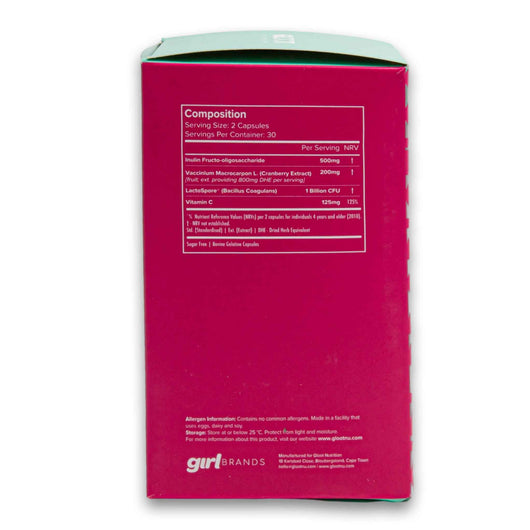 Gloot - Hips Bums & Tums, Daily Probiotics Maintain Gut Vaginal & Urinary Tract Health 60 Capsules - Dietary Supplement - Cosmetic Connection