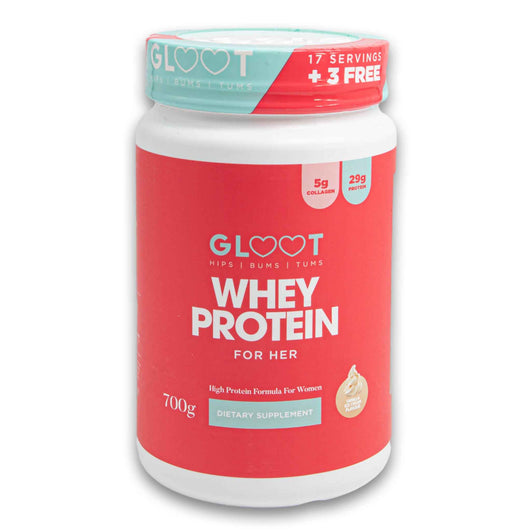 Gloot - Hips Bums & Tums, Whey Protein for Her Vanilla Ice Cream 700g - Dietary Supplement - Cosmetic Connection