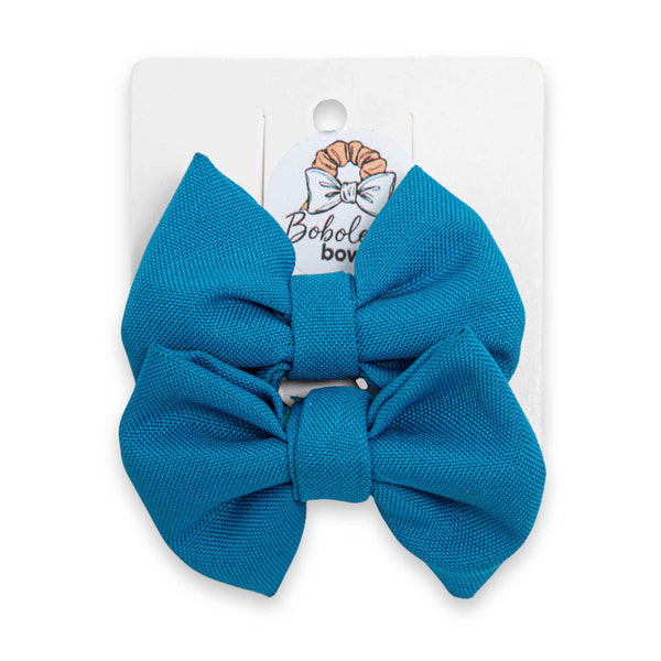 Kids Small Hair Bow Double Pack | Assorted Colour – Stylish & Comfortable Elastic Band for Secure Hold