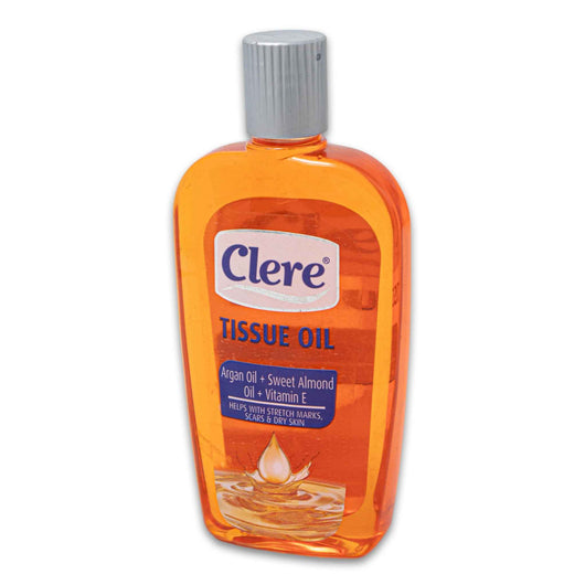 Clere, Tissue Oil 100ml | Enriched with Argan Oil Sweet Almond Oil & Vitamin E – Helps with Stretch Marks Scars & Dry Skin - Cosmetic Connection