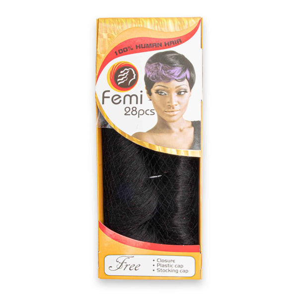 Human Hair 28-Piece Weave | Natural Look & Soft Texture – Includes Closure Plastic Cap & Stocking Cap