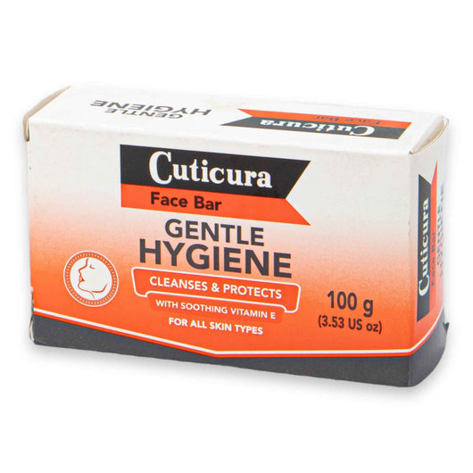 Cuticura, Face Bar Gentle Hygiene 100g | With Soothing Vitamin E – Cleanses & Protects for All Skin Types - Cosmetic Connection