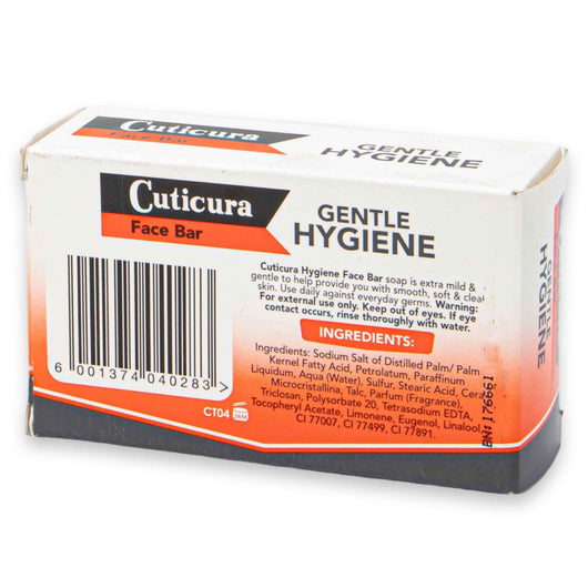 Cuticura, Face Bar Gentle Hygiene 100g | With Soothing Vitamin E – Cleanses & Protects for All Skin Types - Cosmetic Connection