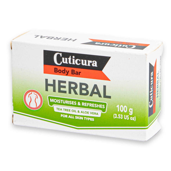 Body Bar Herbal 100g | Enriched with Tea Tree Oil & Aloe Vera – Moisturises & Refreshes for All Skin Types