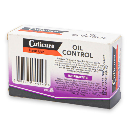 Cuticura, Face Bar Oil Control 100g | Enriched with Witch Hazel – Cleanses & Clarifies for Normal to Oily Skin - Cosmetic Connection
