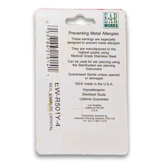 EAR Works, Starlite Stainless Steel Earrings | Sterilized Allergy-Free & Safe for Sensitive Ears - Cosmetic Connection