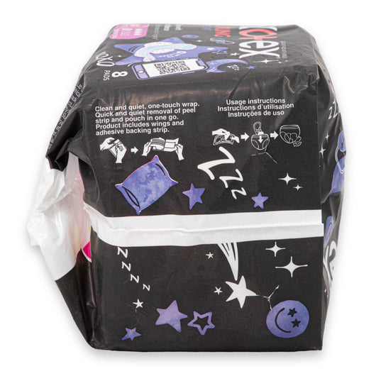 Kotex, Young Night Maxi Protect Sanitary Pads with Wings 8 Pack | Extra Comfort & Overnight Protection for Teens - Cosmetic Connection