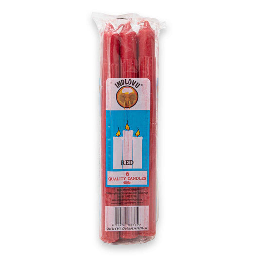 Indlovu, Fluted Quality Candles 450g | Pack of 6 – Long Lasting Burn - Cosmetic Connection