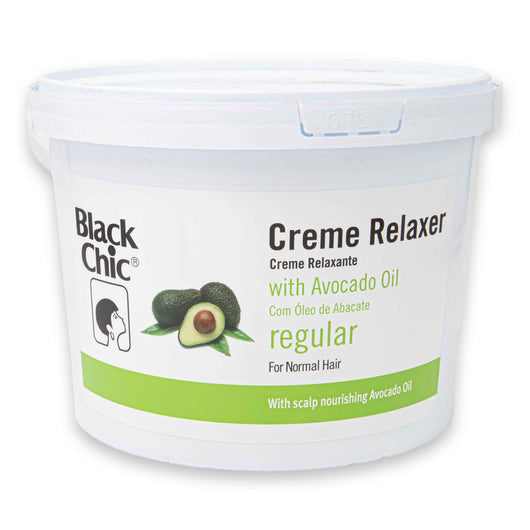Black Chic, Creme Relaxer Regular 5L | With Avocado Oil – Nourishes Scalp & Smooths Normal Hair for a Silky Straight Finish - Cosmetic Connection