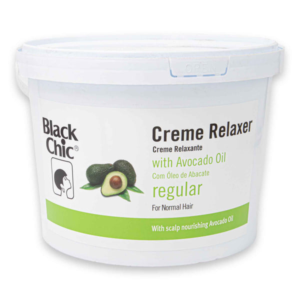 Black Chic, Creme Relaxer Regular 5L | With Avocado Oil – Nourishes Scalp & Smooths Normal Hair for a Silky Straight Finish - Cosmetic Connection