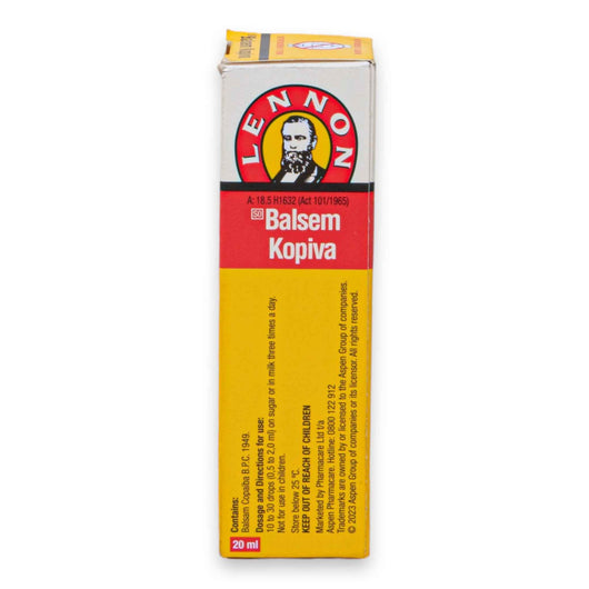 Lennon, Balsem Kopiva 20ml | Herbal Drops – Relief for Kidney Ailments Backache & Bladder Inflammation - Cosmetic Connection