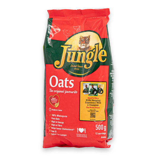 Jungle Oats, Oats The Original Favourite 500g | 100% Wholegrain High-Fibre Cereal - Cosmetic Connection