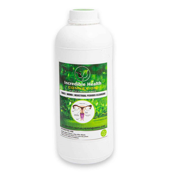 Incredible Health Connexion, Tubes Womb & Menstrual Periods Cleansing 1L | Herbal Cleanser for Reproductive Health & Detox Support - Cosmetic Connection