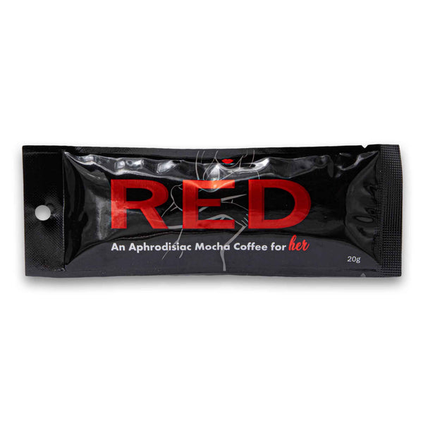 RED, Aphrodisiac Mocha Coffee For Her 20g | Stimulating Herbal Blend – Enhances Desire & Boosts Energy Naturally - Cosmetic Connection