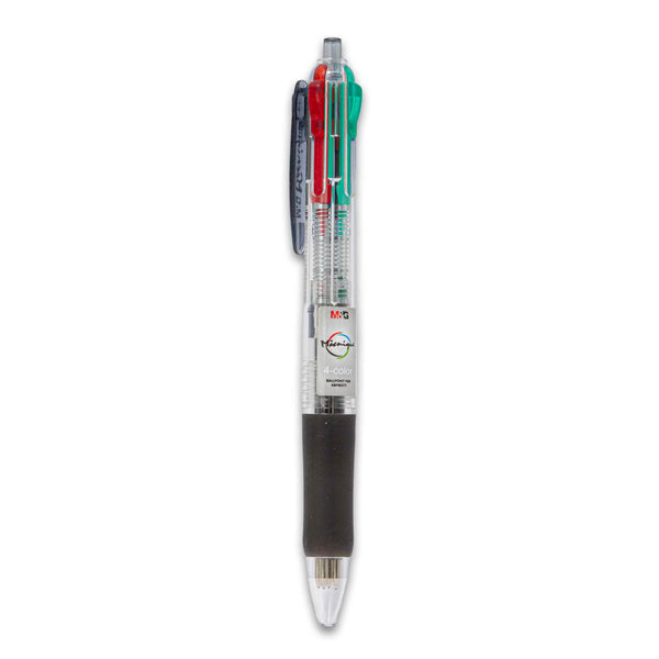 Ballpoint Pen 0.7mm Mix Colours | 4-in-1 Multi-Colour Pen – Smooth Writing with Red Blue Green & Black Ink
