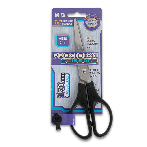 Precision Scissors 170mm | Durable Stainless Blades – Smooth Cutting for Home School & Office Use