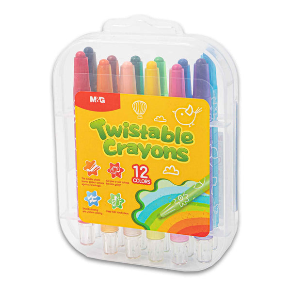 Twistable Crayons 12 Colours | Easy-to-Use Twist Design – Smooth Colouring & Break-Resistant Crayons