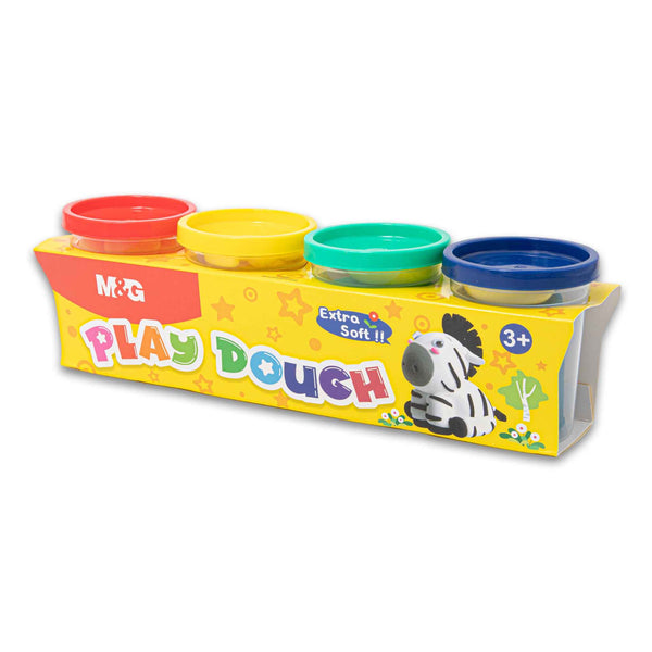Play Dough Set | 4 Bright Colours – Extra Soft & Safe for Kids Ages 3+