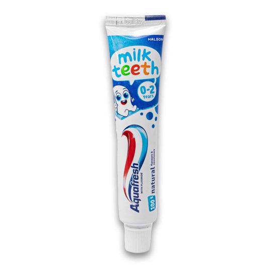 Aquafresh, Milk Teeth Toothpaste with Fluoride 0–2 Years 50ml | 100% Natural Flavours & Sweeteners – Gentle Protection for Baby First Teeth - Cosmetic Connection