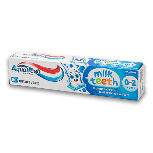 Aquafresh, Milk Teeth Toothpaste with Fluoride 0–2 Years 50ml | 100% Natural Flavours & Sweeteners – Gentle Protection for Baby First Teeth - Cosmetic Connection